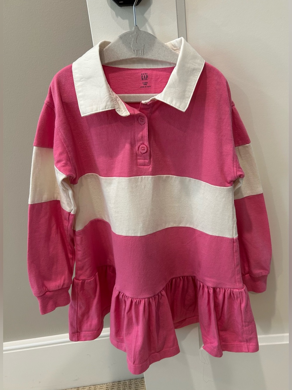 Baby Gap Toddler Girls Long Sleeve Rugby Stripe Dress Size 4
